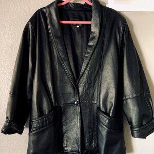 Vintage 90's Vera Pelle Florence women's leather jacket size 10/EUR 44